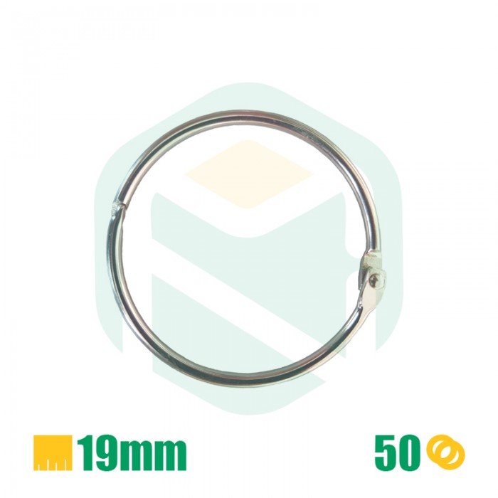 Argolas Articuladas 19mm - 50 Unid.